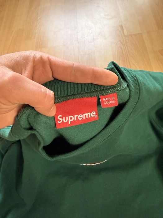 Supreme Box Logo Crewneck AW22 green