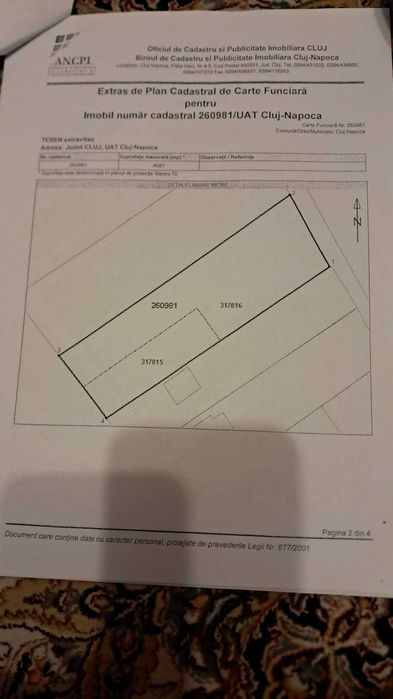 teren 4087 mp INTRAVILAN pe str.Lombului, front 34ml