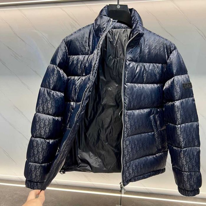 Geaca cu puf Dior Oblique Navy Premium