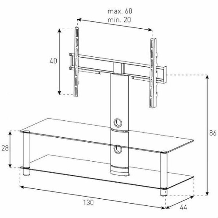 Маса стойка за телевизор Sonorous NEO 130 B HBLK - 42-65 инч телевизор