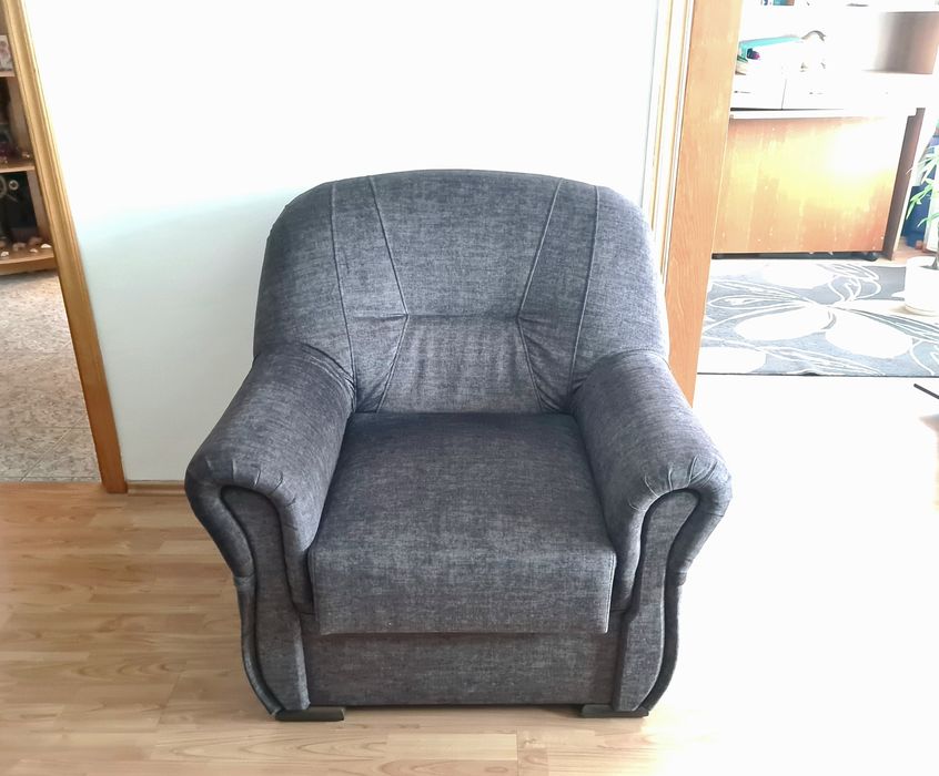 Set canapea extensibilă 3 locuri + 2 fotolii cu depozitare – ca noi