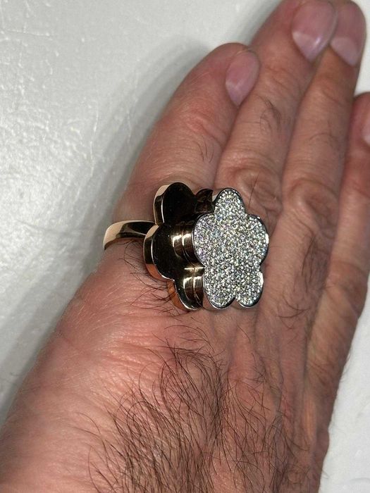 INEL AUR Roz si Alb 18K + 136 Diamante Top = 2CT - Firma ROBOTTI - 22g