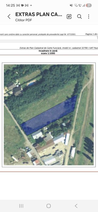 Teren intravilan 7656 mp in Paulesti, zona CFR