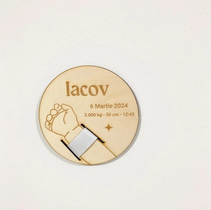 Cerc personalizat pentru păstrarea brățării bebelușului tău