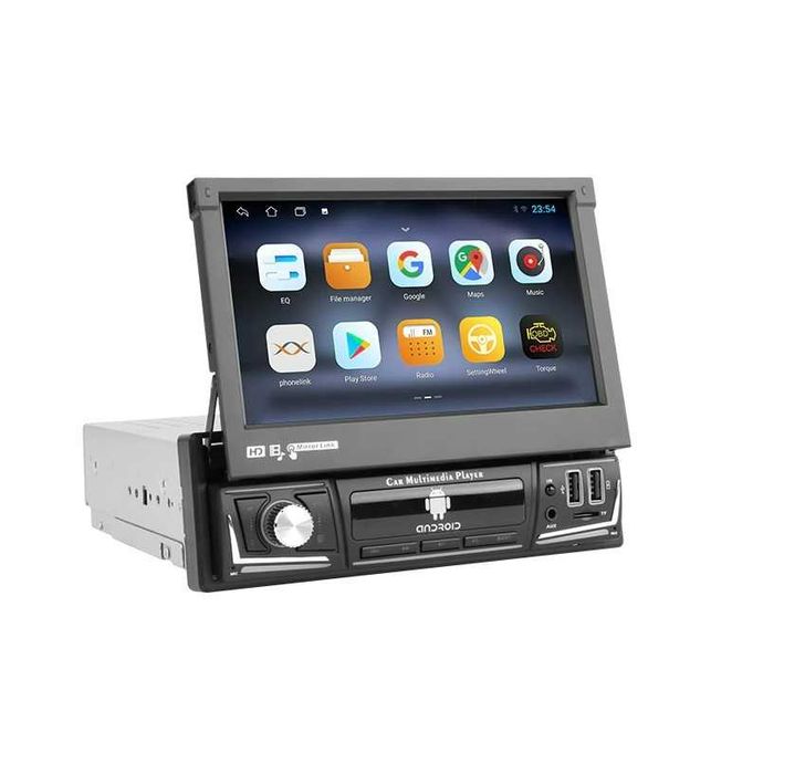 Navigatie Android 1DIN Universala Ecran Retractabil - CarPlay QLed DSP