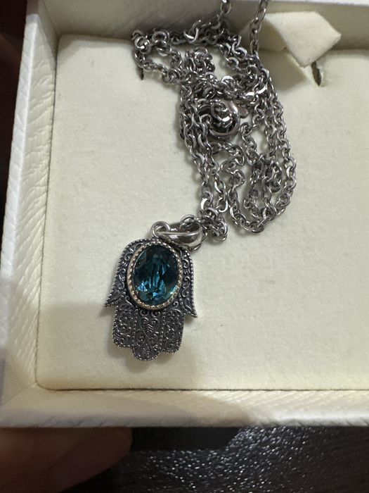 Сребърен синджир с висулка