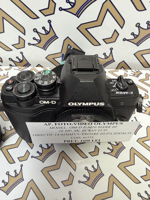 Olympus OM-D E-M10 Mark III Aparat Foto Mirrorless 16MP MFT 4K Kit cu Obiectiv 14-42mm