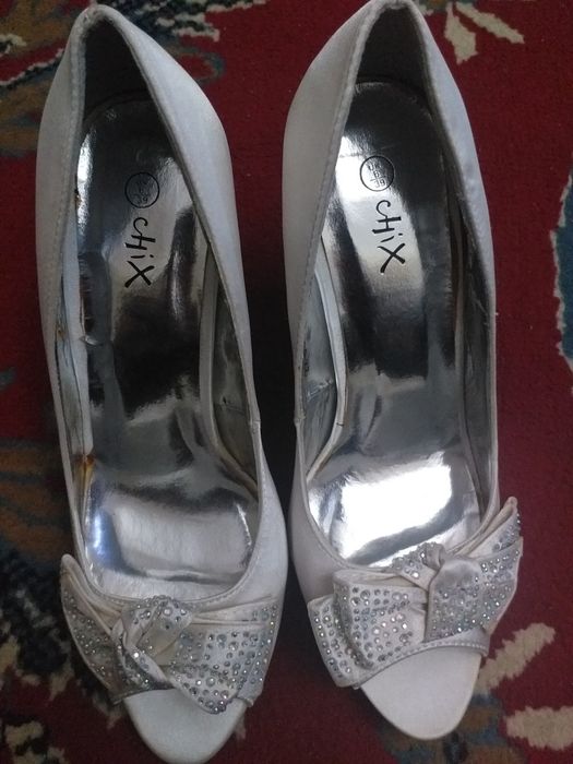 Свадебный белые Американские шикарные туфли.