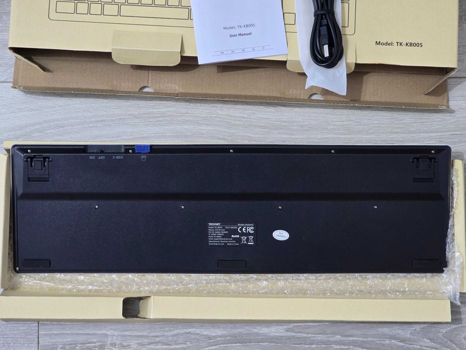 Tastatură Bluetooth TECKNET QWERTY – Ultra Subțire – Wireless