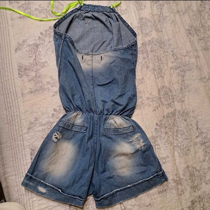 Salopeta denim scurta