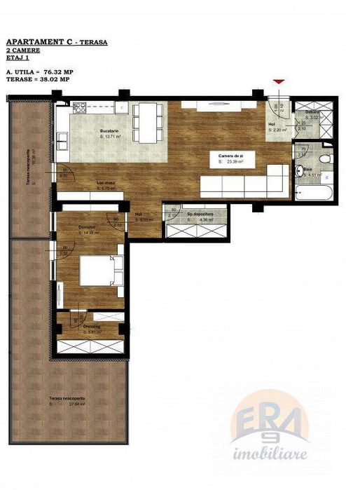 Apartament 2 Camere C(15-25) | Bloc Nou | Salca – Universitatii