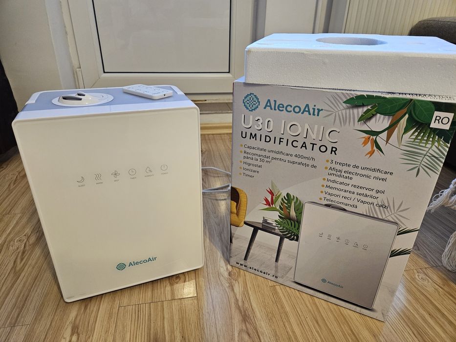 Umidificator AlecoAir U30 IONIC – Ca NOU, Factură/Garanție