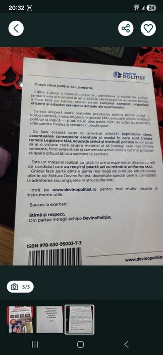 Vând culegeri noi admitere poliție+ Constituția României