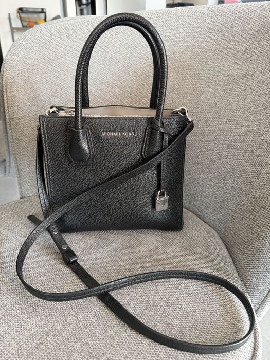 Дамска чанта Michael Kors-черна, естествена кожа