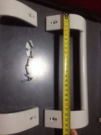 Maner frigider beko crem gri 21,5cm distanta intre gauri cu 2 capacele