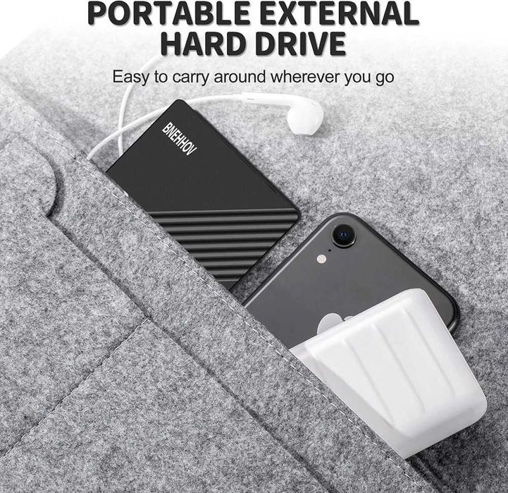 BNEHHOV 500GB 2.5” ултра тънък преносим USB 3.0 SATA HDD ...