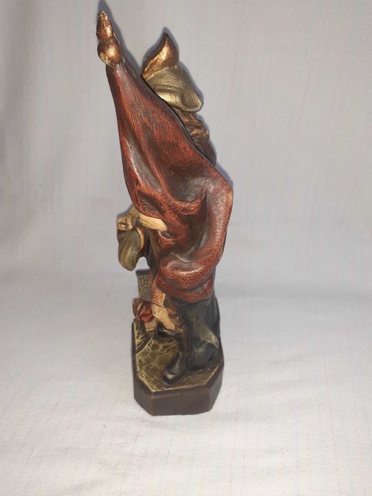 statueta lemn Sfantul Florian 34 cm