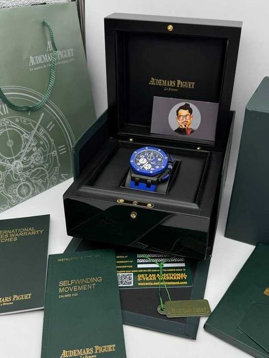 audemars piguet royal oak черно-синьо