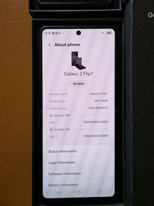 Samsung Z Flip7 512gb 12gb ram Dual Sim resiglate factura garantie
