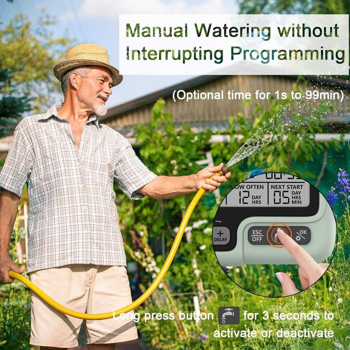 Programator irigare automat cu multimple functii, cu 1 si 2 iesiri