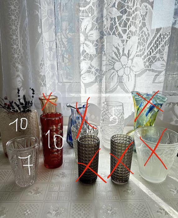 Ваза для цветов цветное стекло