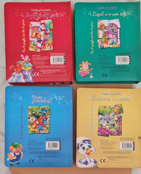 Carti cu puzle de la Girasol - 4 variante - 3 ani+