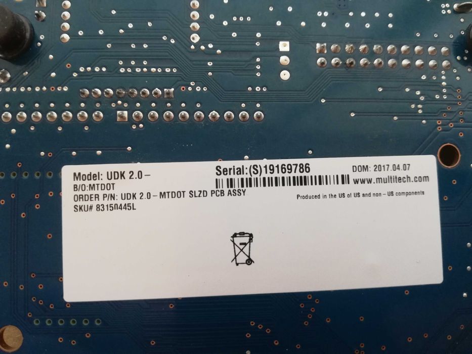 Multitech MTDOT-EVB-868 SLZD Pcb assy