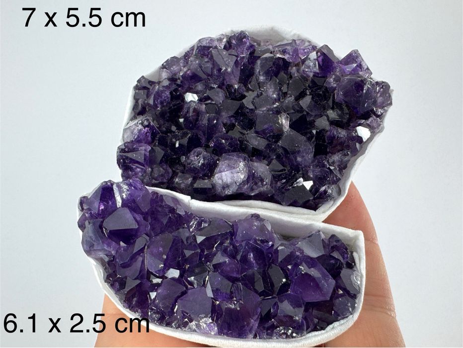 2бр Аметист Уругвай ,Минерали,Кристали Колекции,