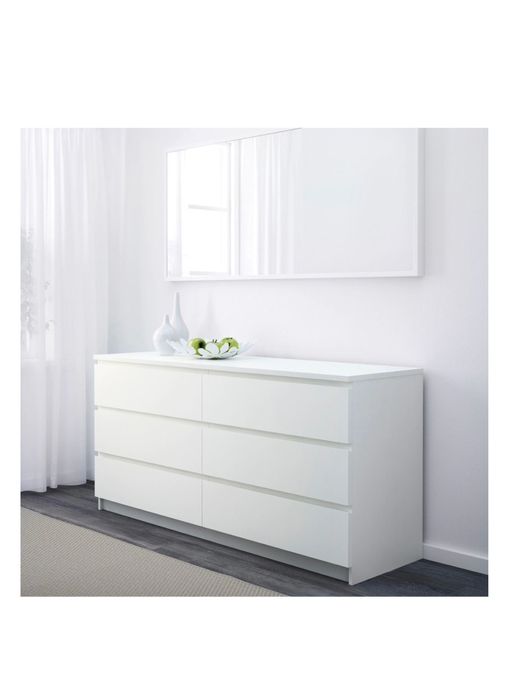 Комод IKEA Мальм, 160x48x78 см, белый