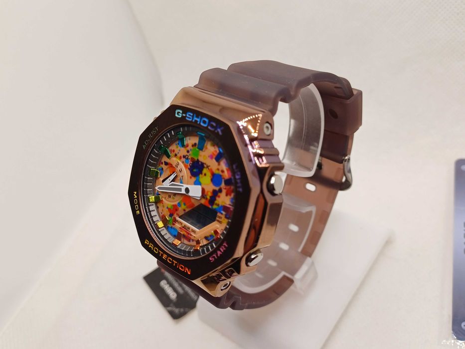 Ceas Casio g shock GM 2100 Metal-Rubber  Bronze Phantasy.Nou, Garantie 2 ani