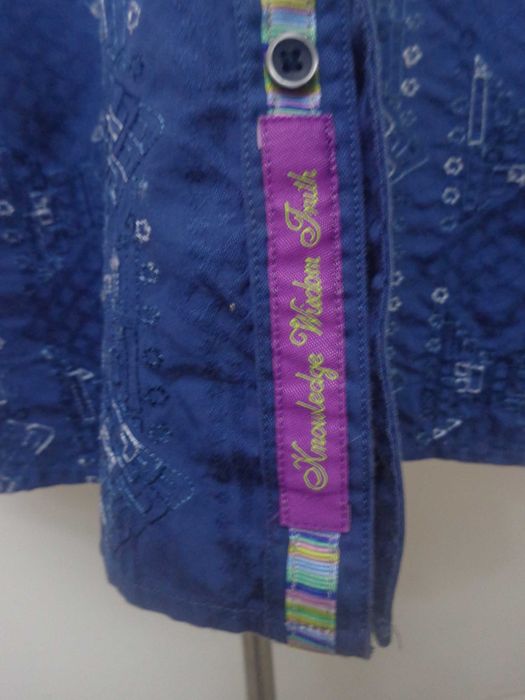 Camasa Robert Graham albastra brodata marimea 3XL