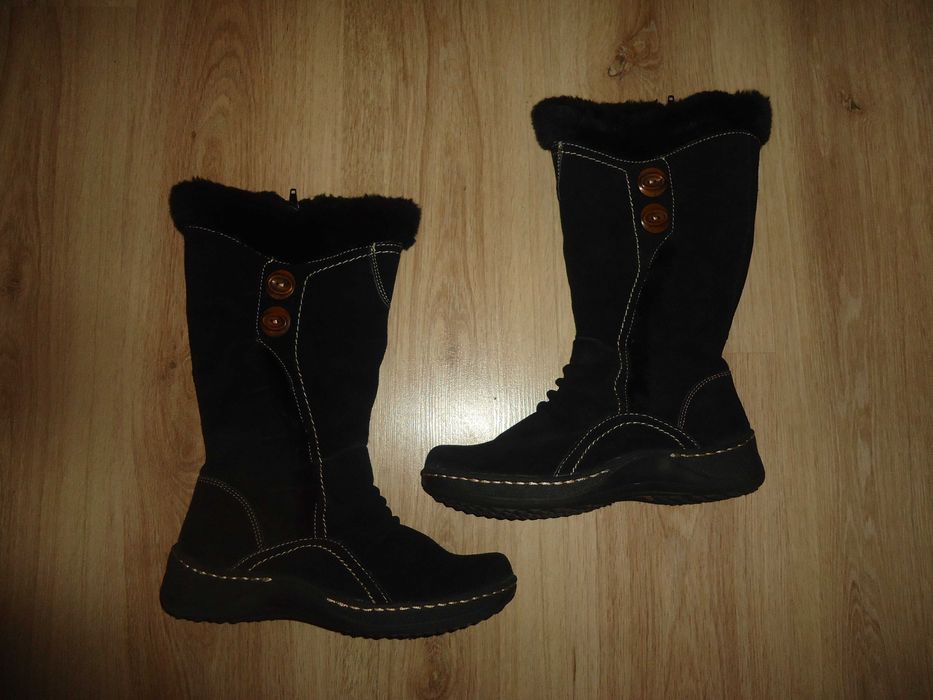 ЕСТЕСТВЕН ВЕЛУР--много топли ботуши с каракул--39 НОМЕР