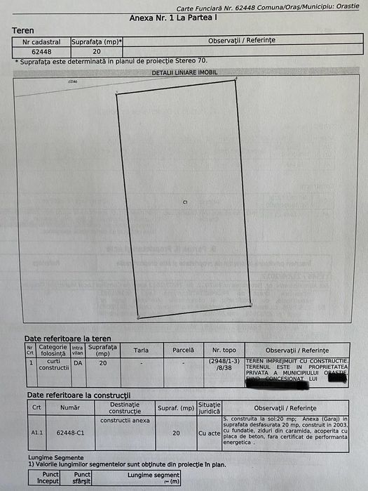 Vând garaj zona capela Orăștie
