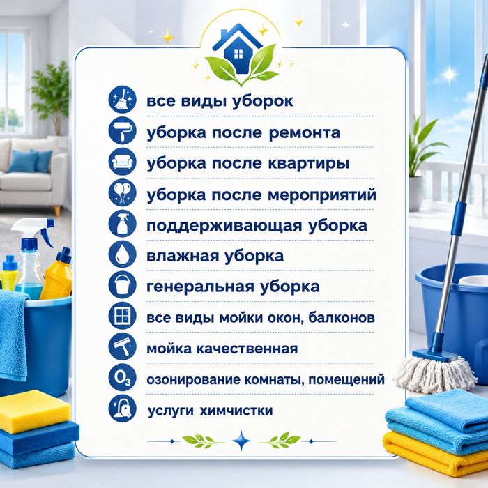 Уборка ,клининг квартир недорого