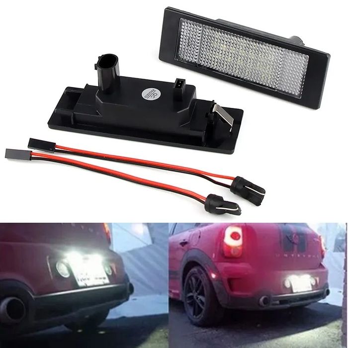 Set becuri lampi led numar BMW seria 1 E81 E87 E89 F20 F21 Mini Cooper