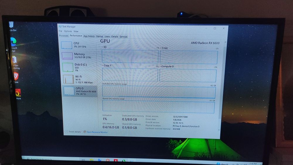 PC gaming i7 8700k , 16gb ddr4, rx 6600 8gb, ssd 500gb