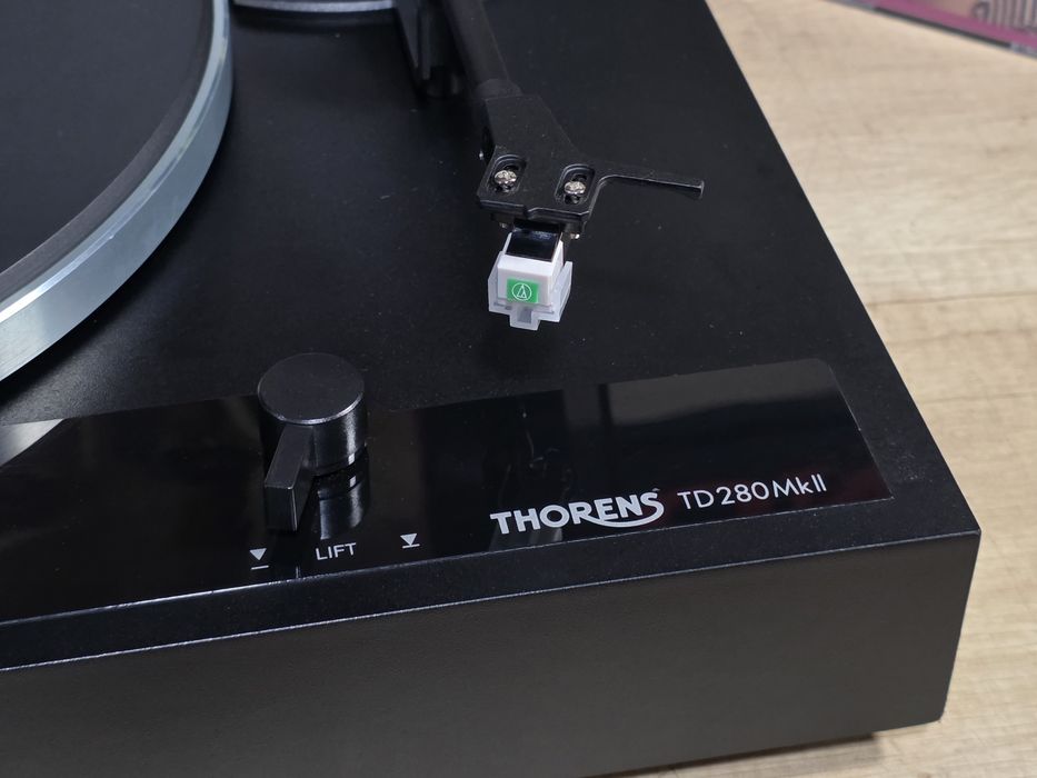 Pick-up THORENS TD-280 MKII, auto stop, retro hifi black pickup
