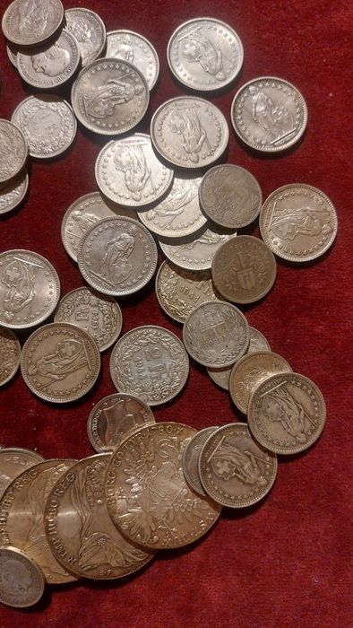 Lot monede argint .835 - Greutate 500 grame.