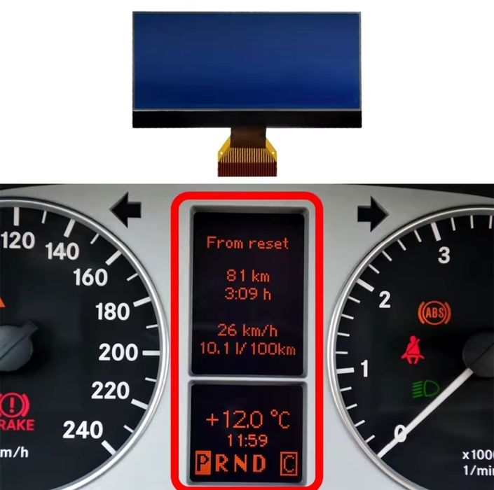 Display LCD pt. ceasuri de Mercedes A-B Class W169/W245 (2004-2012)