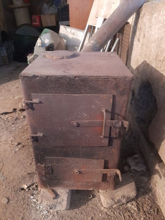 Печь буржуйка с дымоходом