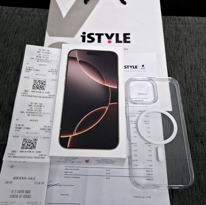 КАТО НОВ 512GB iPhone 16 Pro Max iStyle Гаранция 2027г. Desert