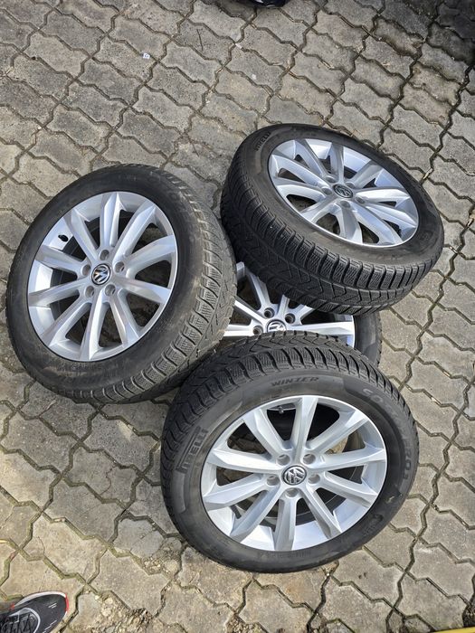 Jante+Anvelope  5x112 Volkswagen Passat/Golf Iarna 215 55 R17