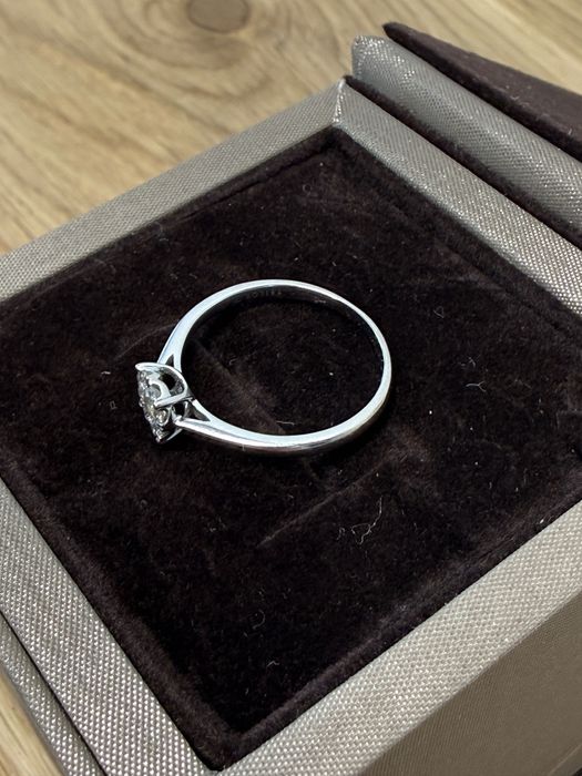 Inel Teilor aur alb 18K cu diamante 0.2ct marime 54 certificat