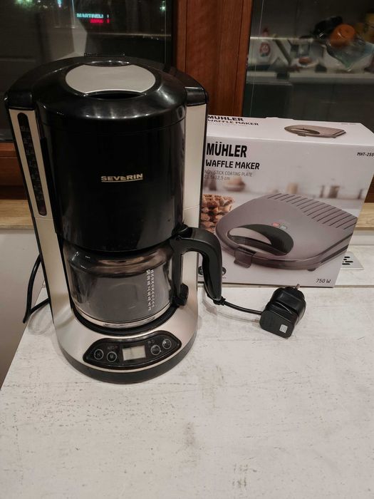 Severin Programmable Coffee Maker + Muhler Waffle machine