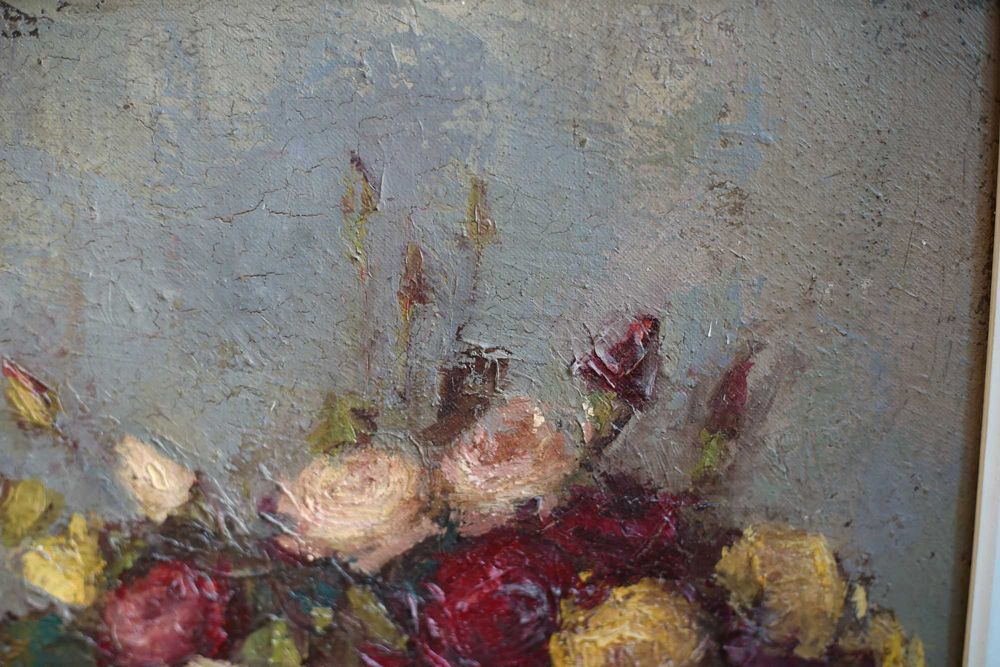 Tablou semnat, autor neidentificat, 49 x 49 cm, ulei pe pânză