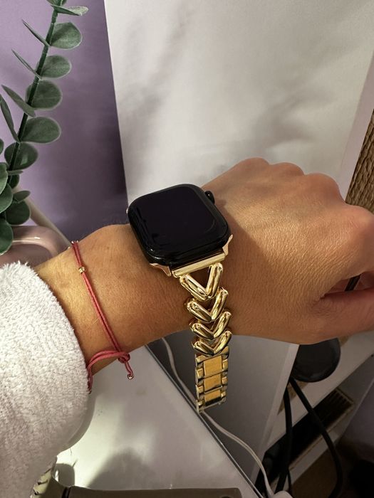 Нова златиста метална каишка за Apple Watch 42/44/45/46/49 мм