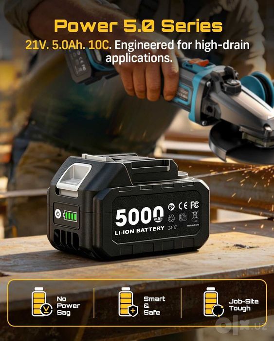 Аккумуляторная угловая шлифовальная машина SEESII 21V