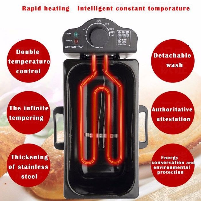 Одноцилиндровая фритюрница, 3 л, 2000 Вт