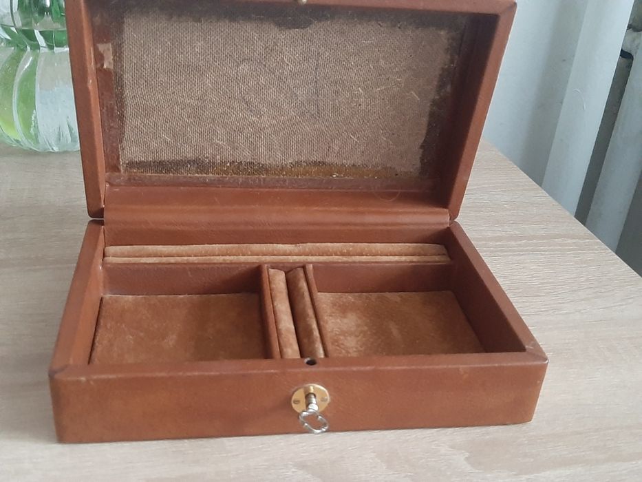 Casetă/ cutie bijuterii Gigliodoro Italy - Piele naturală