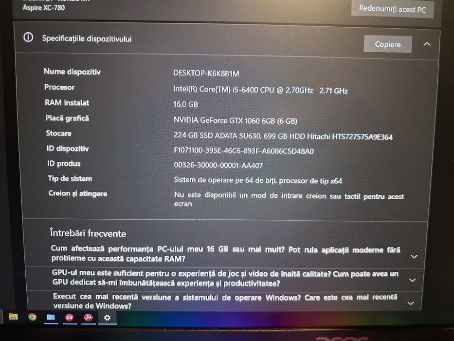 Vând/schimb Pc gaming cu wifi și Bluetooth